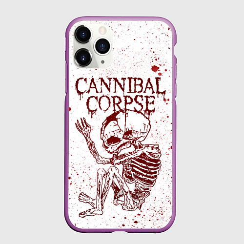 Чехол iPhone 11 Pro матовый Cannibal Corpse / 3D-Фиолетовый – фото 1