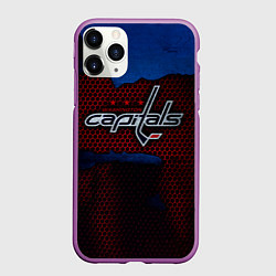 Чехол iPhone 11 Pro матовый WASHINGTON CAPITALS, цвет: 3D-фиолетовый