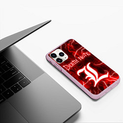 Чехол iPhone 11 Pro матовый ТЕТРАДЬ СМЕРТИ, цвет: 3D-розовый — фото 2