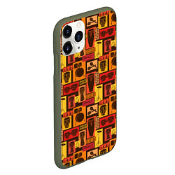 Чехол iPhone 11 Pro матовый Ударные Инструменты, цвет: 3D-темно-зеленый — фото 2