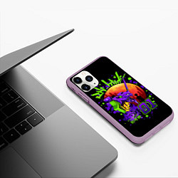 Чехол iPhone 11 Pro матовый Евангелион, EVA 01, цвет: 3D-сиреневый — фото 2