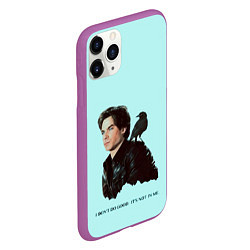Чехол iPhone 11 Pro матовый Дневники вампира,, цвет: 3D-фиолетовый — фото 2