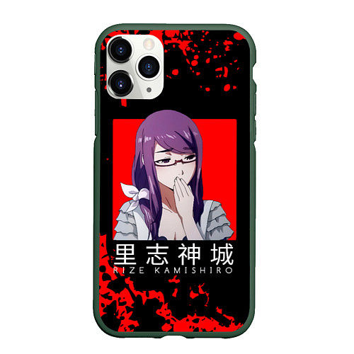 Чехол iPhone 11 Pro матовый RIZE KAMISHIRO Tokyo Ghoul / 3D-Темно-зеленый – фото 1