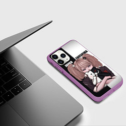 Чехол iPhone 11 Pro матовый MONOKUMA JUNKO, цвет: 3D-фиолетовый — фото 2