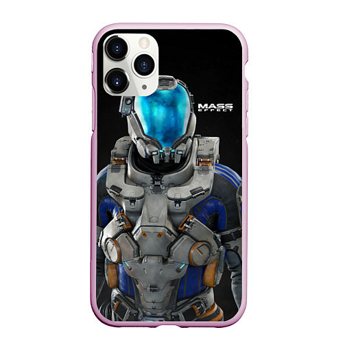 Чехол iPhone 11 Pro матовый Масс эффект / 3D-Розовый – фото 1