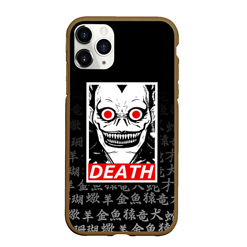 Чехол iPhone 11 Pro матовый DEATH NOTE ТЕТРАДЬ СМЕРТИ / 3D-Коричневый – фото 1