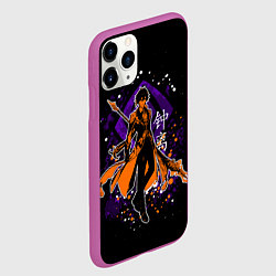 Чехол iPhone 11 Pro матовый GENSHIN IMPACT, ЧЖУН ЛИ, цвет: 3D-фиолетовый — фото 2