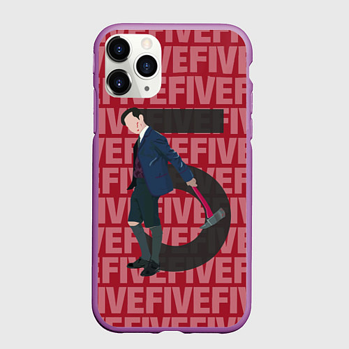 Чехол iPhone 11 Pro матовый FIVE FIVE FIVE / 3D-Фиолетовый – фото 1