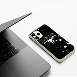 Чехол iPhone 11 Pro матовый DEATH NOTE ТЕТРАДЬ СМЕРТИ, цвет: 3D-салатовый — фото 2