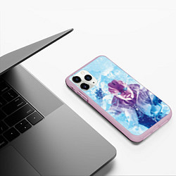 Чехол iPhone 11 Pro матовый Масс эффект, цвет: 3D-розовый — фото 2