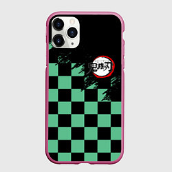 Чехол iPhone 11 Pro матовый TANJIRO KAMADO ТАНДЖИРО, цвет: 3D-малиновый