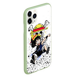 Чехол iPhone 11 Pro матовый ONE PIECE ВАН ПИС, цвет: 3D-салатовый — фото 2