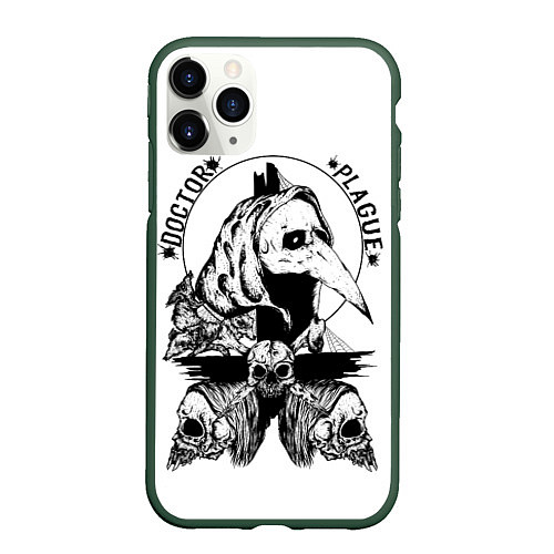 Чехол iPhone 11 Pro матовый Doctor Plague / 3D-Темно-зеленый – фото 1