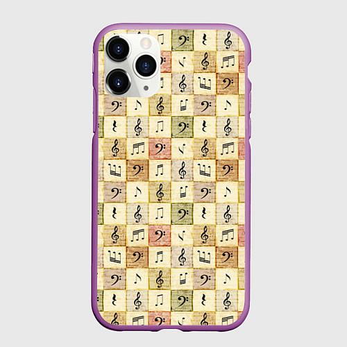 Чехол iPhone 11 Pro матовый Музыкант / 3D-Фиолетовый – фото 1