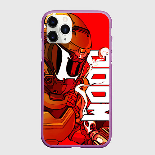 Чехол iPhone 11 Pro матовый DOOM Eternal / 3D-Фиолетовый – фото 1