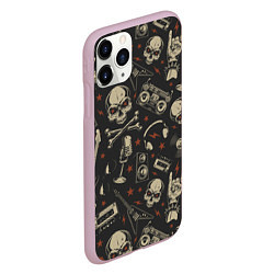 Чехол iPhone 11 Pro матовый Рок-музыка, цвет: 3D-розовый — фото 2