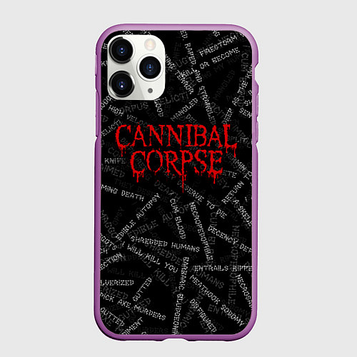 Чехол iPhone 11 Pro матовый Cannibal Corpse Songs Z / 3D-Фиолетовый – фото 1