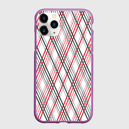 Чехол iPhone 11 Pro матовый Игральные карты / 3D-Фиолетовый – фото 1