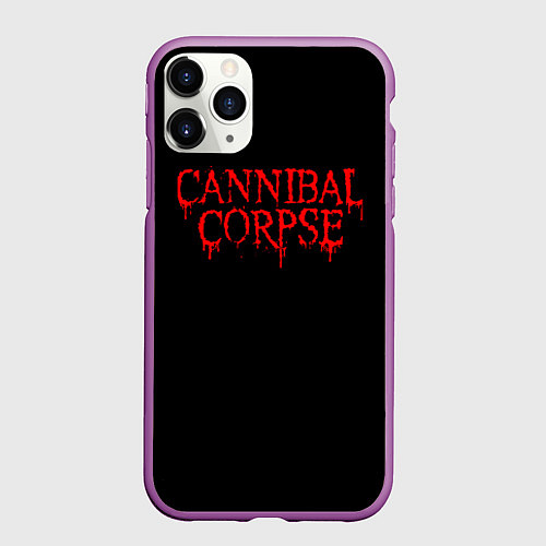 Чехол iPhone 11 Pro матовый Cannibal Corpse / 3D-Фиолетовый – фото 1