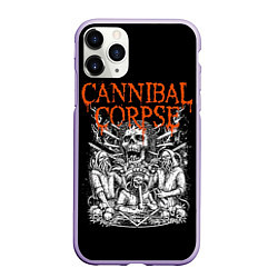 Чехол iPhone 11 Pro матовый Cannibal Corpse, цвет: 3D-светло-сиреневый