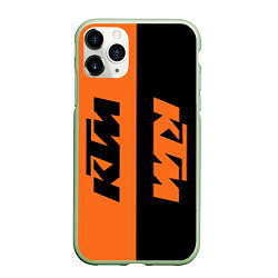 Чехол iPhone 11 Pro матовый KTM КТМ Z, цвет: 3D-салатовый