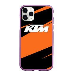 Чехол iPhone 11 Pro матовый KTM КТМ, цвет: 3D-фиолетовый