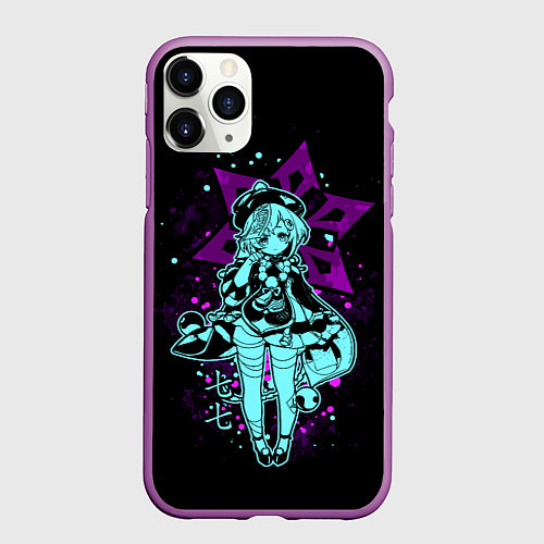 Чехол iPhone 11 Pro матовый GENSHIN IMPACT, ЦИ ЦИ / 3D-Фиолетовый – фото 1
