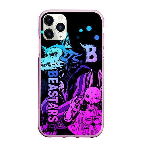 Чехол iPhone 11 Pro матовый BEASTARS, Легоши и Хару / 3D-Розовый – фото 1