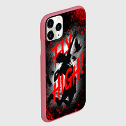 Чехол iPhone 11 Pro матовый FLY HIGH ВОЛЕЙБОЛ!!, цвет: 3D-малиновый — фото 2