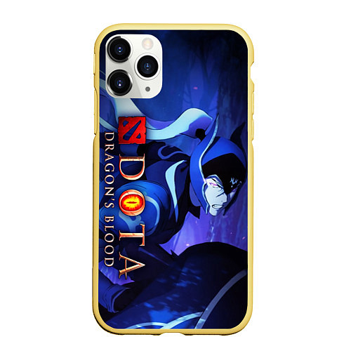 Чехол iPhone 11 Pro матовый DOTA: Кровь дракона / 3D-Желтый – фото 1