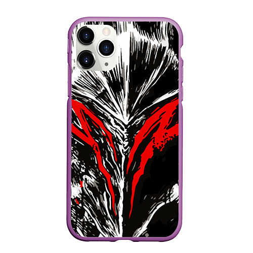 Чехол iPhone 11 Pro матовый BERSERK / 3D-Фиолетовый – фото 1