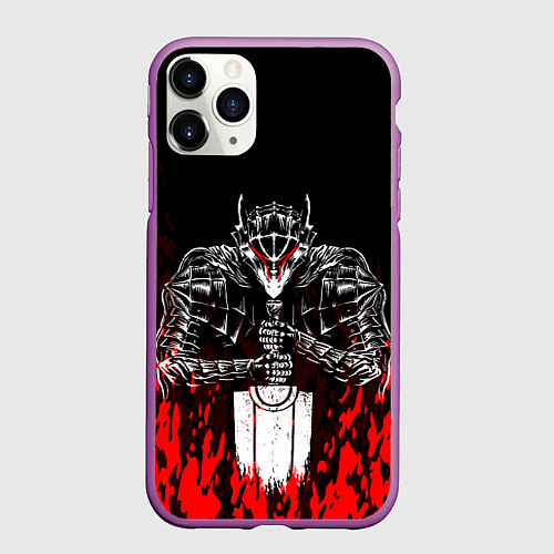 Чехол iPhone 11 Pro матовый BERSERK / 3D-Фиолетовый – фото 1
