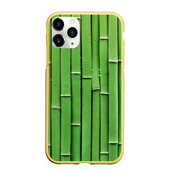 Чехол iPhone 11 Pro матовый Бамбук, цвет: 3D-желтый