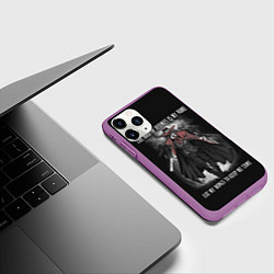 Чехол iPhone 11 Pro матовый Хеллсинг, цвет: 3D-фиолетовый — фото 2