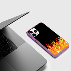 Чехол iPhone 11 Pro матовый ОГОНЬ И НИЧЕГО ЛИШНЕГО, цвет: 3D-фиолетовый — фото 2