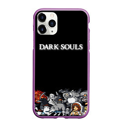 Чехол iPhone 11 Pro матовый 8bit Dark Souls, цвет: 3D-фиолетовый