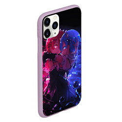 Чехол iPhone 11 Pro матовый Рам и Рем, цвет: 3D-сиреневый — фото 2