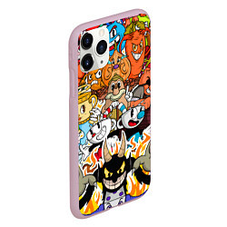 Чехол iPhone 11 Pro матовый CUPHEAD, цвет: 3D-розовый — фото 2