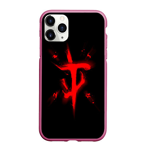 Чехол iPhone 11 Pro матовый DOOM ETERNAL ДУМ / 3D-Малиновый – фото 1