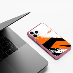 Чехол iPhone 11 Pro матовый KTM КТМ Z, цвет: 3D-малиновый — фото 2