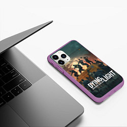 Чехол iPhone 11 Pro матовый Dying Light, цвет: 3D-фиолетовый — фото 2