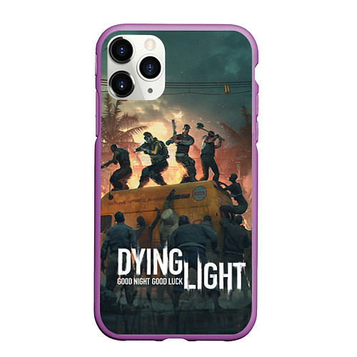 Чехол iPhone 11 Pro матовый Dying Light / 3D-Фиолетовый – фото 1