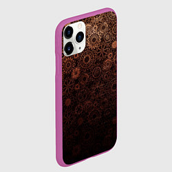 Чехол iPhone 11 Pro матовый Шестеренки, цвет: 3D-фиолетовый — фото 2
