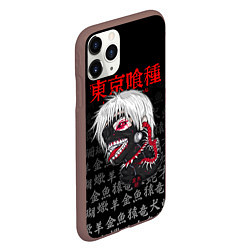 Чехол iPhone 11 Pro матовый TOKYO GHOUL ТОКИЙСКИЙ ГУЛЬ, цвет: 3D-коричневый — фото 2