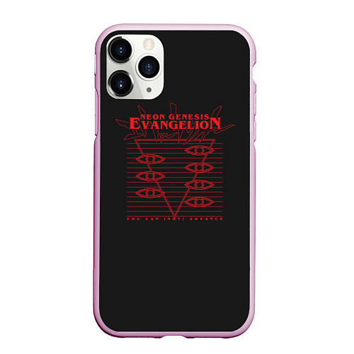 Чехол iPhone 11 Pro матовый Evangelion Neon Genesis / 3D-Розовый – фото 1