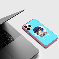 Чехол iPhone 11 Pro матовый Inosuke Kimetsu no Yaiba, цвет: 3D-малиновый — фото 2