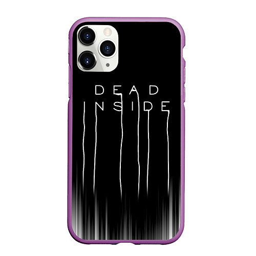 Чехол iPhone 11 Pro матовый DEAD INSIDE DEATH STRANDING / 3D-Фиолетовый – фото 1