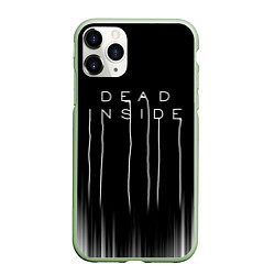 Чехол iPhone 11 Pro матовый DEAD INSIDE DEATH STRANDING, цвет: 3D-салатовый
