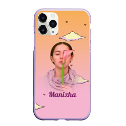 Чехол iPhone 11 Pro матовый Манижа Manizha, цвет: 3D-светло-сиреневый