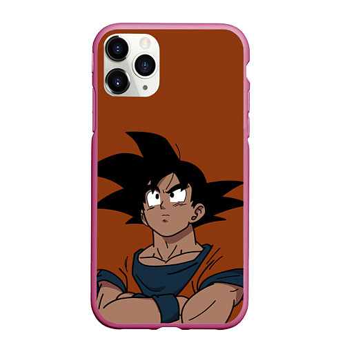 Чехол iPhone 11 Pro матовый DRAGON BALL ДРАГОН БОЛЛ / 3D-Малиновый – фото 1